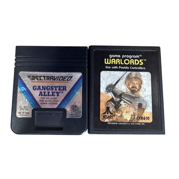 Vintage Atari 2600 Games 2 Games Warlords & Gangster Alley - Picture 1 of 4